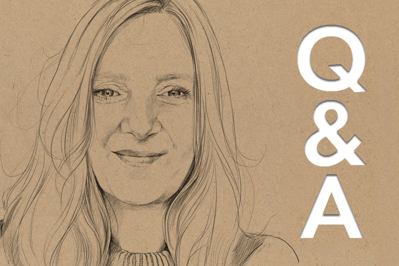 Line drawing of author Kathy Hoyle. (Artwork by Lucy Scott.)