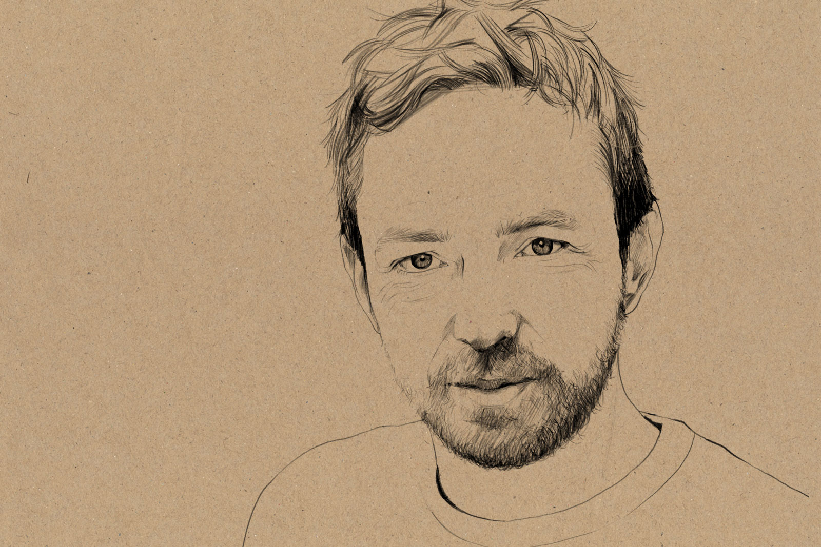 Line drawing of author Richard Smyth. (Artwork by Lucy Scott.)