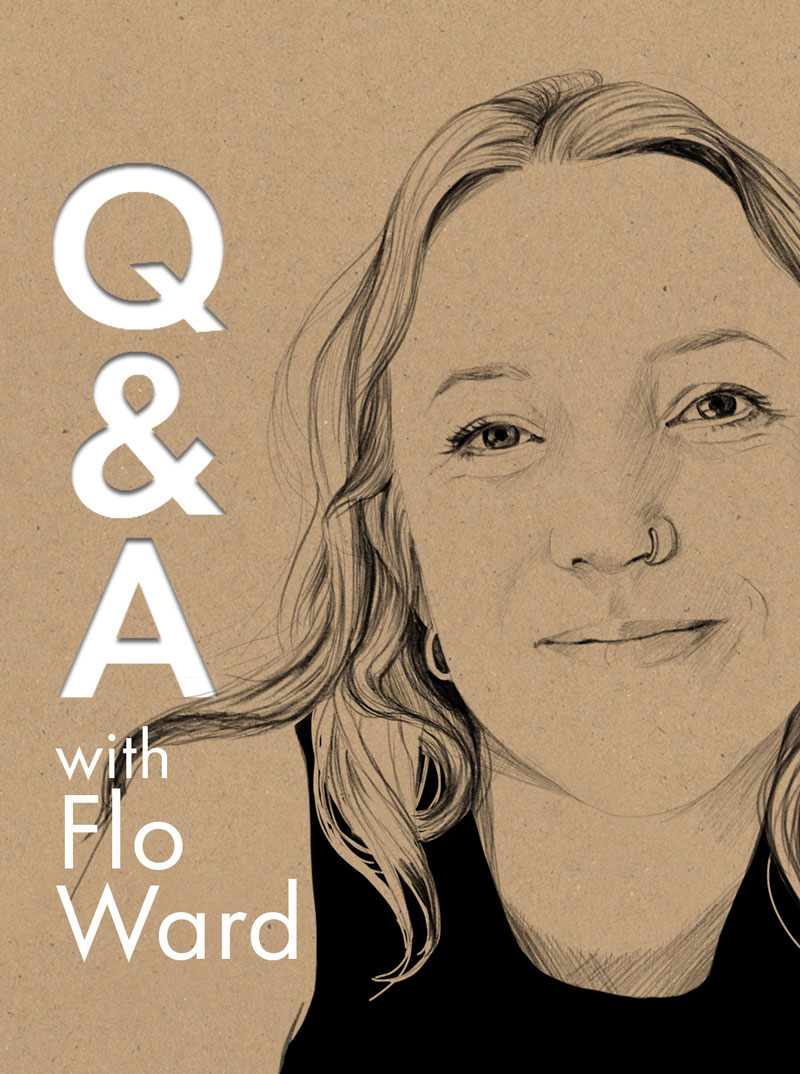 Drawing of Flo Ward.